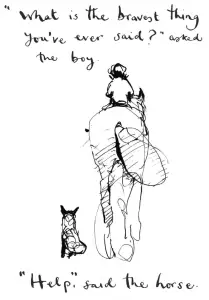 Image from Charlie Mackesy's the boy and the fox