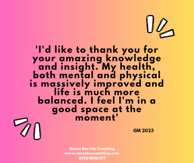 Feedback from Razza Bee Life Coaching session