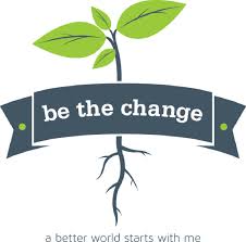 flower with root with words be the change